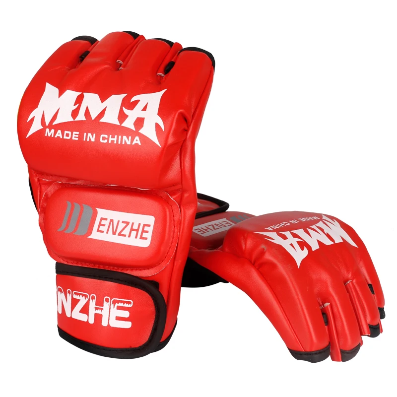 ENZHE MMA Перчатки из искусственной кожи груша для бокса толстые перчатки с