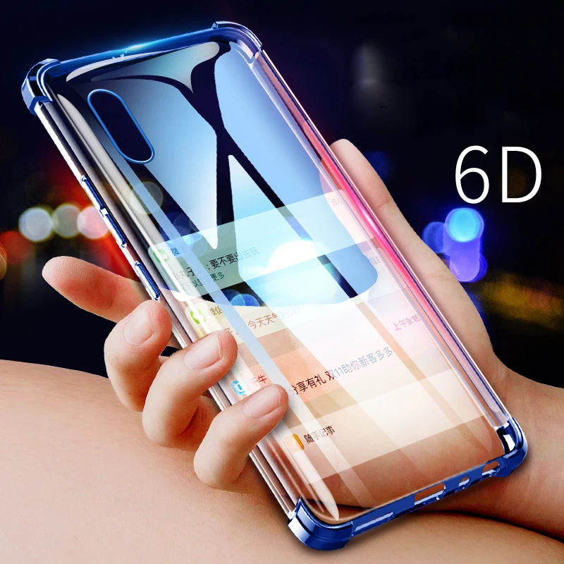 for Vivo X27 Case 6.39'' 3D Laser Elec-plating Airbag Soft X 27 Anti-shock Transparent Clear Cover Bumper |
