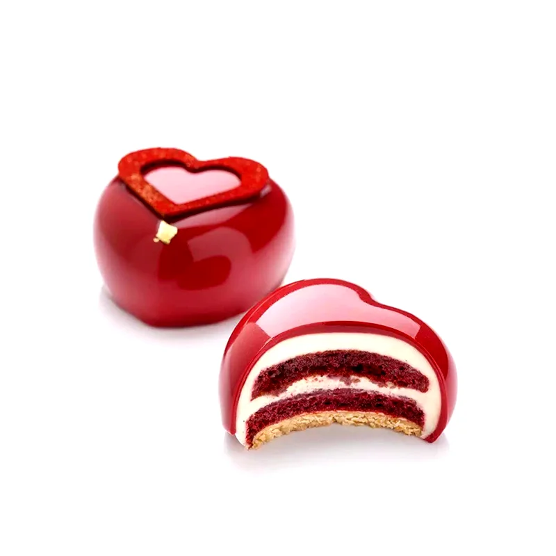 8 Heart Shape Silicone Cake Molds French Dessert Mousse Baking Form Moulds Chocolate Jelly Mold Cake Decoration Tool