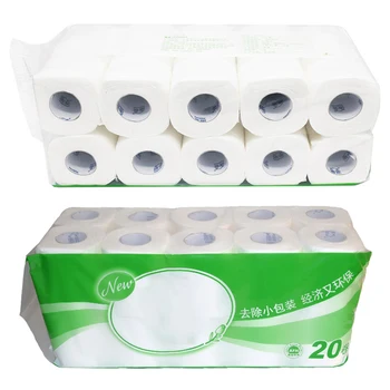 

20 Rolls 2Ply White Toilet Quilted Paper Tissue Bathroom Soft Toilet Paper Towels Home Washroom Household Clean Paper