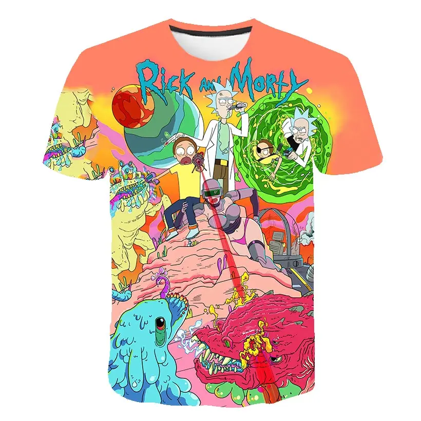 summer Fashion kids t-shirt Cartoon Rick and Morty 3d Print boys/girls tshirt Hip hop Tee shirts plus size t-shirt