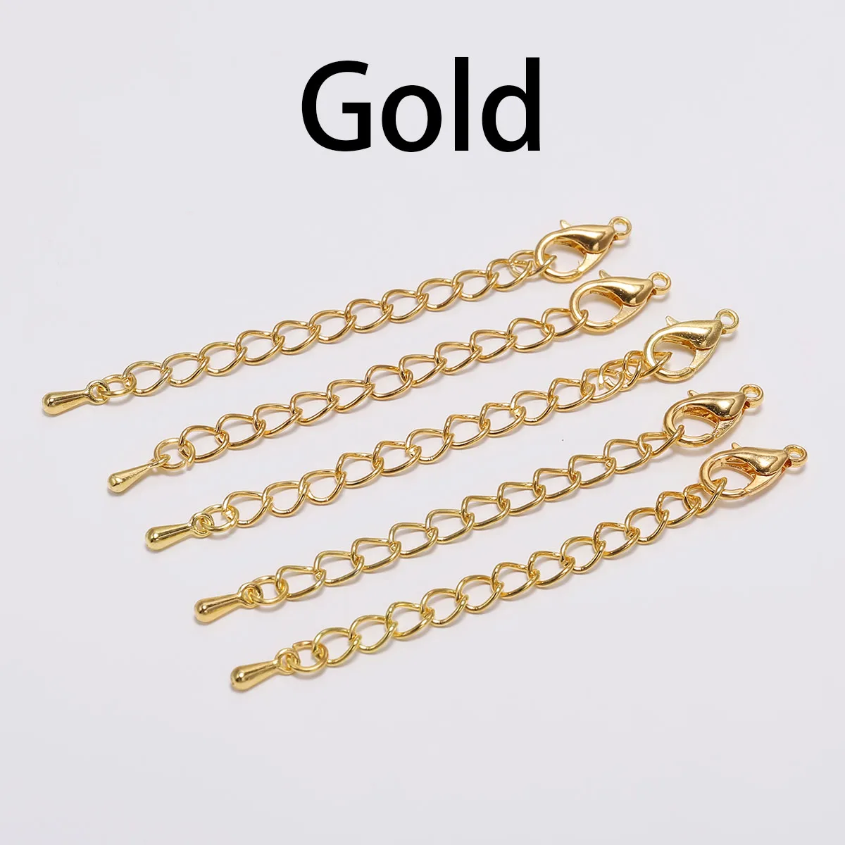 20 teile/los 50 70mm Ton Erweiterte Erweiterung Schwanz Kette Hummer Haken Für DIY Schmuck, Die Entdeckungen Armband Großhandel – Detail 12
