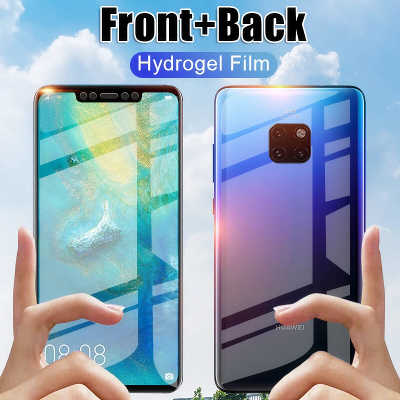 Изогнутая Защитная пленка для экрана Гидрогелевая Huawei Mate 20 Pro X Lite мягкая защитная