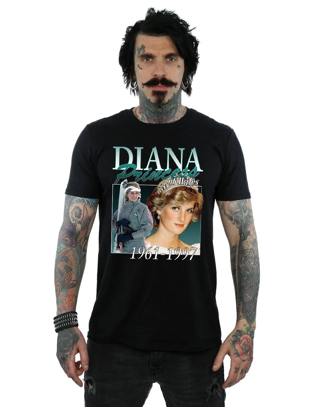 Homage Men'S Princess Diana/синяя футболка бесплатная доставка модная брендовая | Отзывы и видеообзор