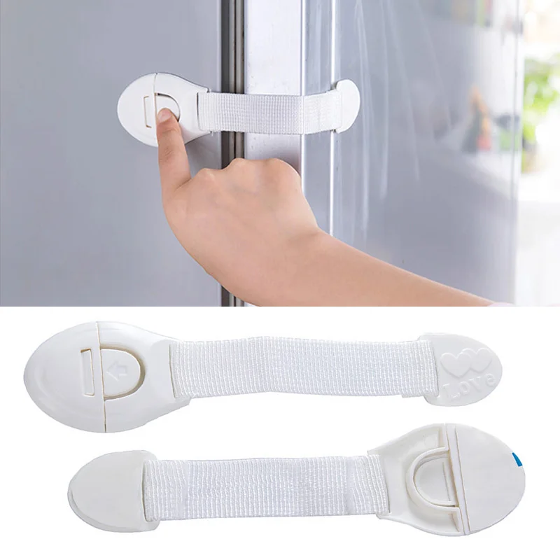 

5pc /a lot Refrigerator Lock Cabinet Safety Lock White Latches Fridge Baby Safety Lock Drawers Lock Kids Wardrobe Cupboard Home