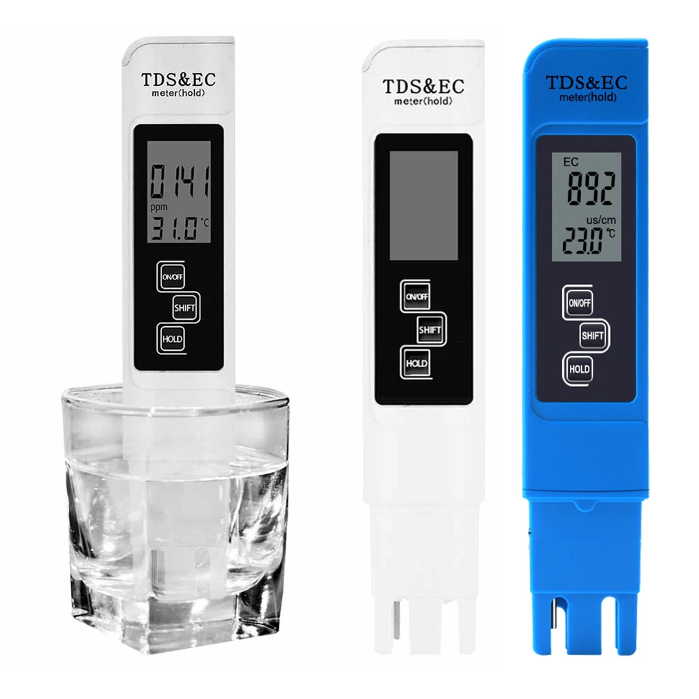 LED Digitale 3 In1 Tds/Temp/CE medidor Tds y CE DE 0-9990PPM Geleidbaarheid Detector de agua Kwaliteit Monitor Zuiverheid Measur