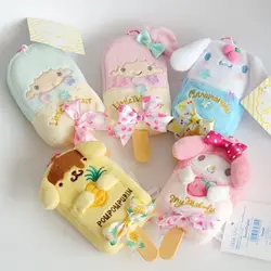 Juguete de peluche de Anime Littletwinstars My Melody, colgante de pareja de felpa con diseño de dibujos animados, Cinnamoroll, helado y esponjoso, regalo para parejas