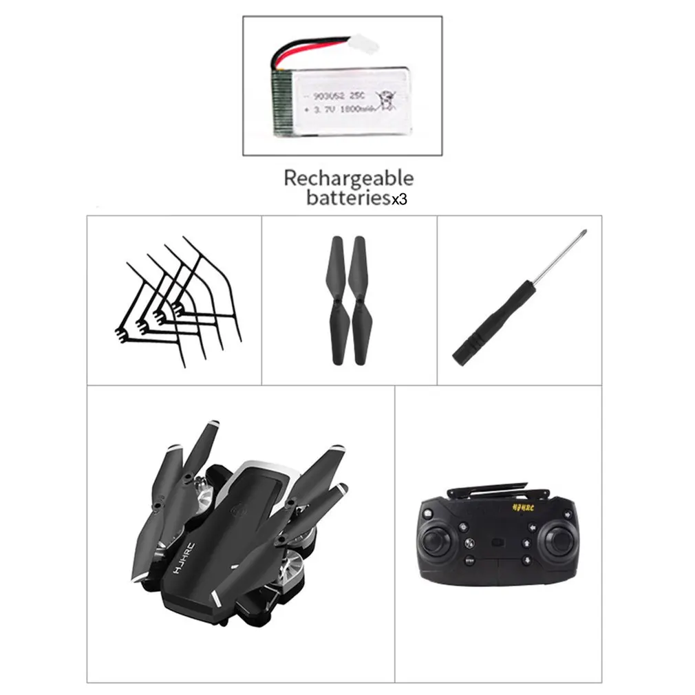

HJ28-1 Foldable RC Drone 4 Channels Wifi FPV Altitude Hold Gesture Photo/Video RC Quadcopter Drone With 3PCS Batteries
