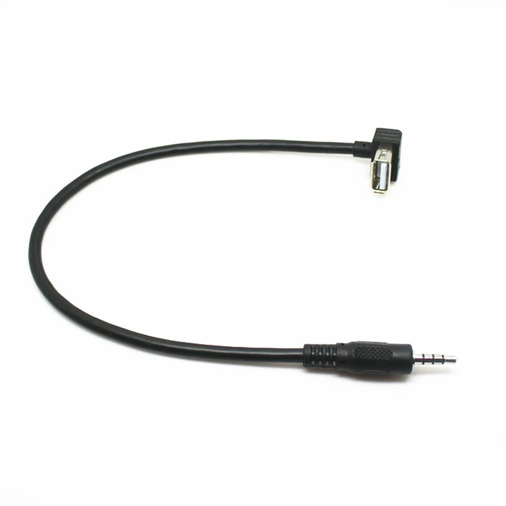 Угловой USB-кабель 90 ° с внутренней резьбой на 3 5 мм постоянного тока черный