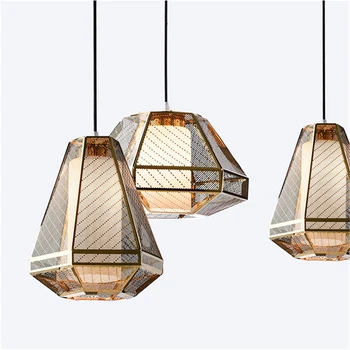 

Nordic Stainless Steel Restaurant Chandelier Bedroom Living Room Interior Pendant Lamps Lights Hotel Lobby Hanging Lighting Deco