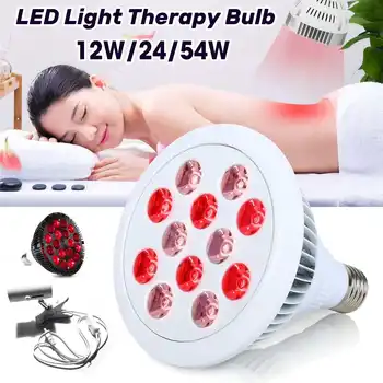 

Red Light Infrared Therapy Light Bulbs 660nm 880nm LED Lights E26 E27 for Skin and Pain Relief SPA Health Care with Plug