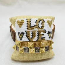 Браслеты rttooas с надписью love miyiki модные браслеты ручной