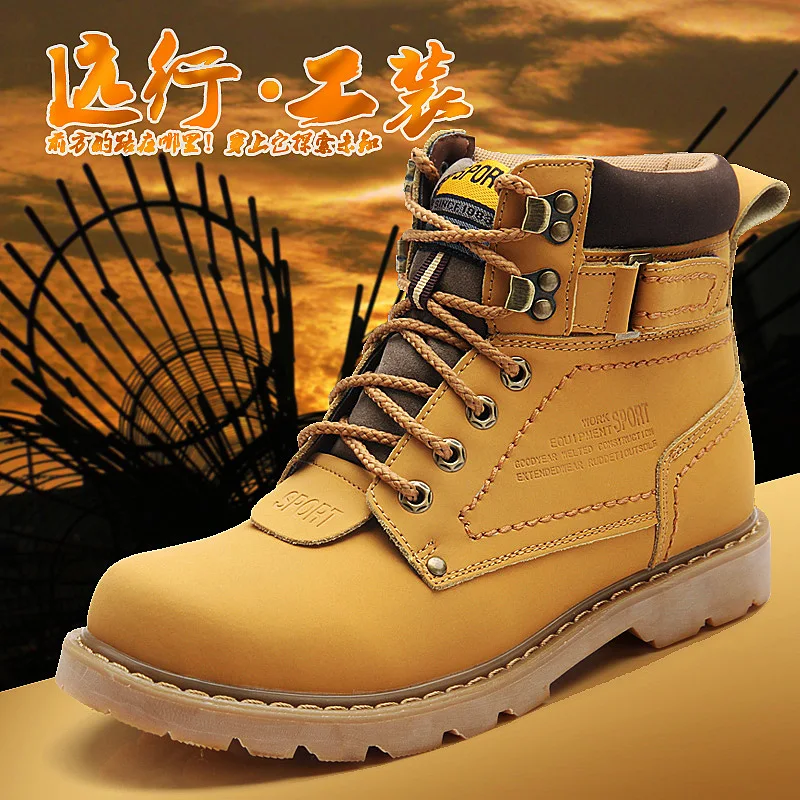 

Autumn And Winter New Style Martin Boots Men's Leather Short Boots England Men's Boots Worker Boot Hight-top Casual Shoes Men De