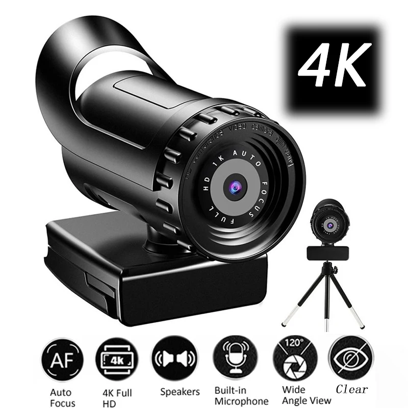 cam 4K 2K Auto Focus PC  Cam Full HD 1080P Wide Angle Beauty