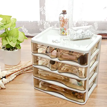 

YiCleaner Makeup Organizer Drawers Plastic Cosmetic Box Jewelry Container Make Up Storage Case Makeup Brush Holder Organizers
