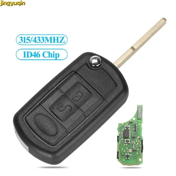 

jingyuqin 315/433MHz ID46 Chip Flip Remote Control Car Key For RANGE ROVER Sport Land Rover Discovery 3 3 Buttons Complete Key
