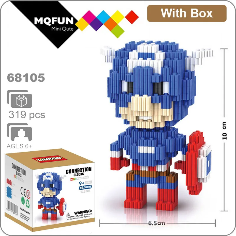 Linkgo Мститель супер герой Железный человек Человек-паук танос фигурки мини строительный блок кирпичи Сборная модель обучающая игрушка