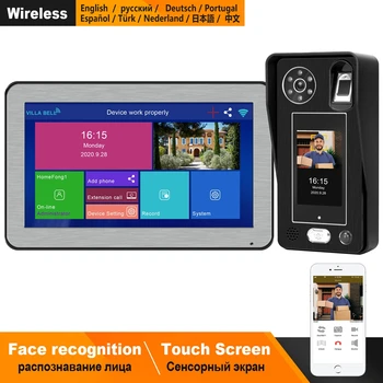 شراء جهاز اتصال داخلي للفيديو لاسلكي من Homefong مزود بخاصية WIFI ونظام اتصال داخلي ذكي للفيلا بشاشة 10 بوصة تعمل باللمس مع خاصية إلغاء تأمين كلمة السر و...