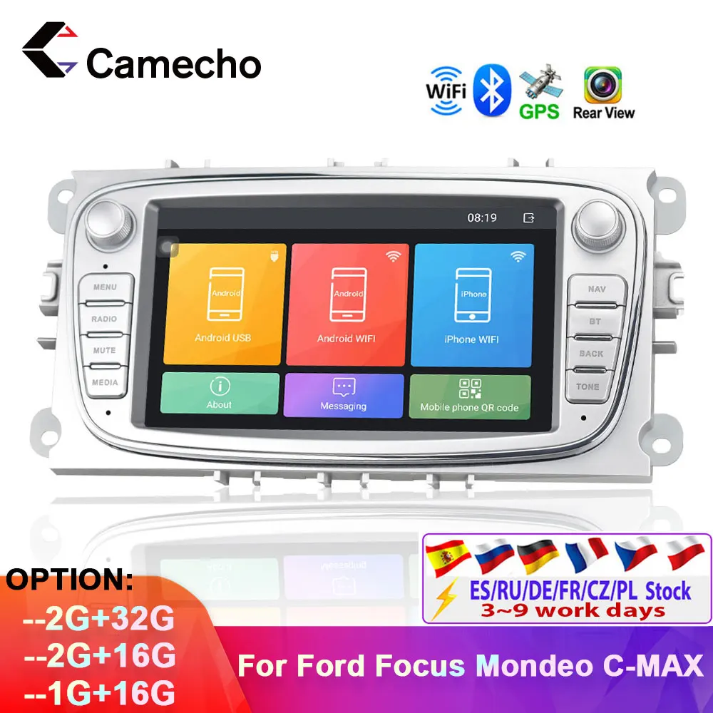 Camecho Android 8 1 Автомобильный мультимедийный плеер авторадио 2din 7 ''автомобильное