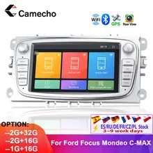 Camecho – Autoradio avec lecteur multimédia, Android 8.1, 2din, 7 pouces, Navigation GPS, 2 go RAM, pour Ford Focus 2 S Max Galaxy c-max