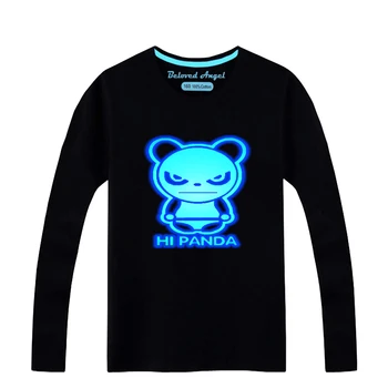 

Boys Girls Kids Christmas Cotton T-shirts Baby Tops Children Long Sleeve Tee Blouse Xmas Clothing 3-15Years Luminous T shirt