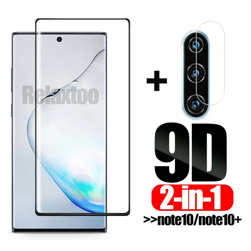 Изогнутое защитное стекло 9D с полным покрытием для samsung galaxy note 10 pro plus защита