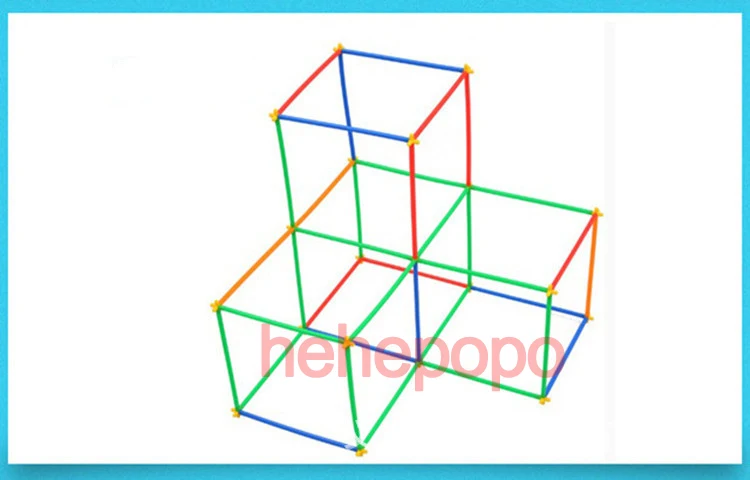 500pcs 4D Straw Building Blocks DIY Plastic Assembled Blocks Toy Straw Inserted Construction Toy Colorful Educational Kids Gift