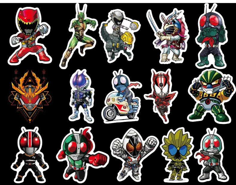 50 шт. мультфильм аниме Kamen Rider стикер s Классический граффити для укладки велосипед наклейка на мотоцикл ноутбук багажные наклейки JDM F3