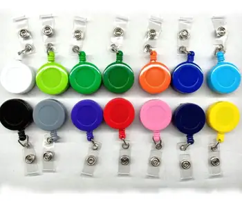 

100 pcs Retractable Badge Reel Lanyards ID Name Card Badge Holder Clip Doctor Student Badge Holder
