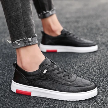

2020 men's tenis masculino genuine leather sneakers fashion men casual shoes outdoor comfortable breathable flats shoes man