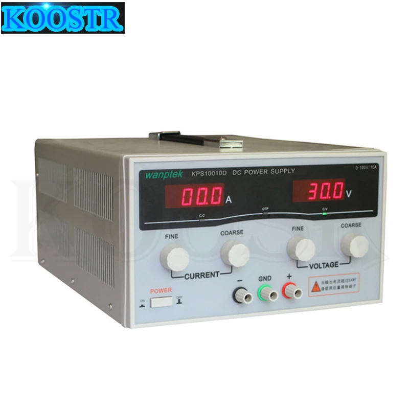 KPS10010D высокомощный Регулируемый импульсный источник питания постоянного тока, 0~ 100 в 0~ 10A 110 В/220 В прецизионный цифровой источник питания постоянного тока штепсельная вилка США/ЕС/Австралии