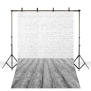 

DAWNKNOW Wall Vinyl Photography Background For White Gray Wall Brick Photo Shoot Backdrop For Wedding Photo Studio lv1777