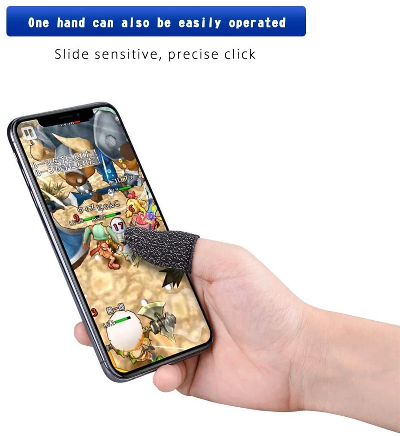 Gaming Trigger Controller 1 Pair L1 R1 Breathable Mobile Game Controller Finger Sleeve Touch Trigger for Fortnite PUBG Mobile Rules of Survival Gatillos