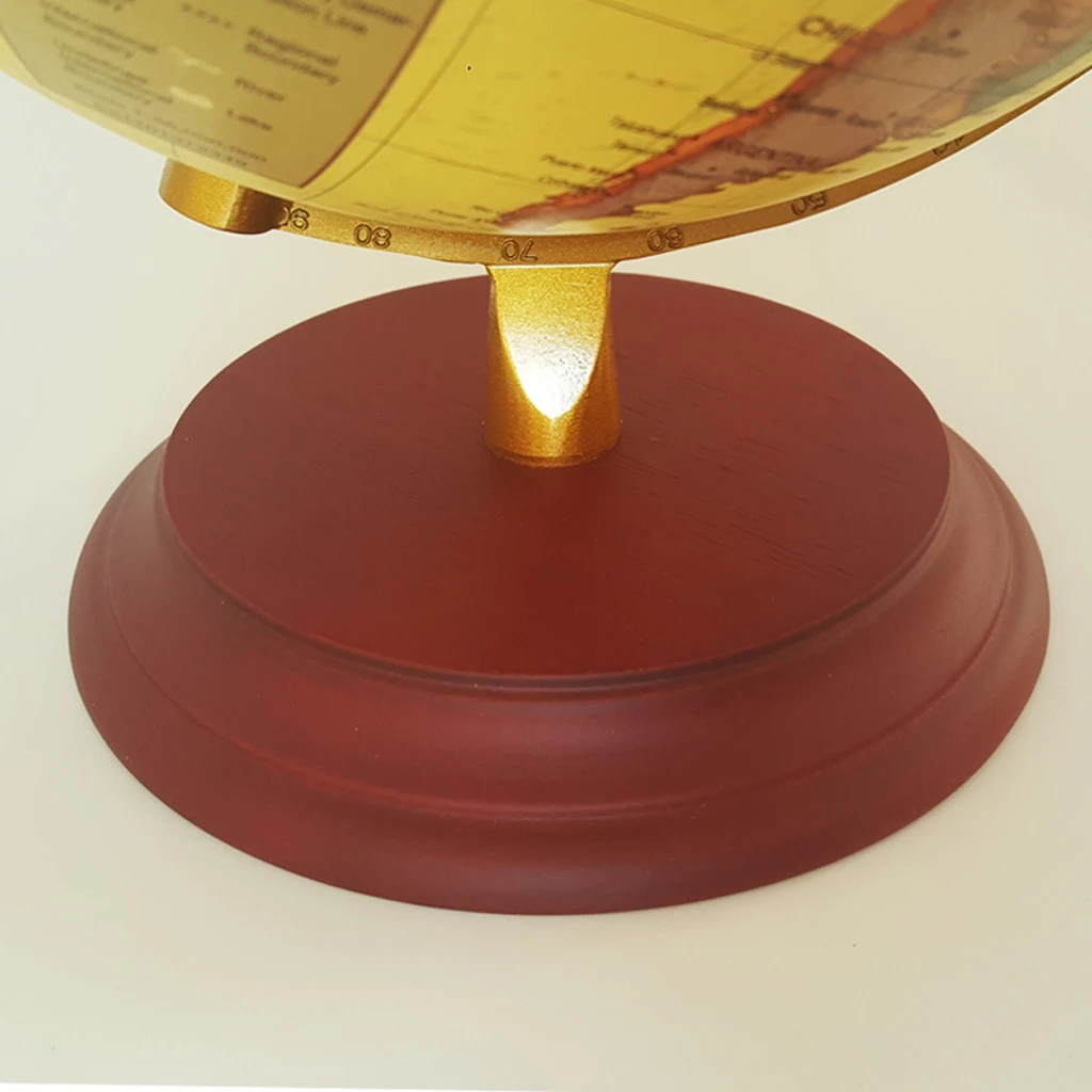 Retro Style Geographical World Globe Map Lights Lamp Toy Educational Yellow