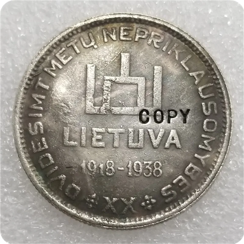 Литовская(1918-1938)-Coin-Medal-10-Litas копия памятной монеты