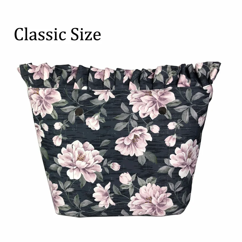 designer bags Floral Border Lining Colorful Print  Inner Zipper Pocket For Classic Mini Obag insert with inner waterproof coating for O bag wristlet corsage Totes