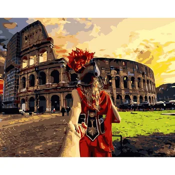 

DIY Paint By Numbers Hold Hands Drawing Canvas Figure DIY Oil Painting Pictures By Number Home Decor Oil Art Picture 50x40CM