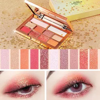 

High Sun Protection Factor Fog Powder Crystal Plate Light Gas 10 Color Eye Shadow Disk Pearlescent Net Red