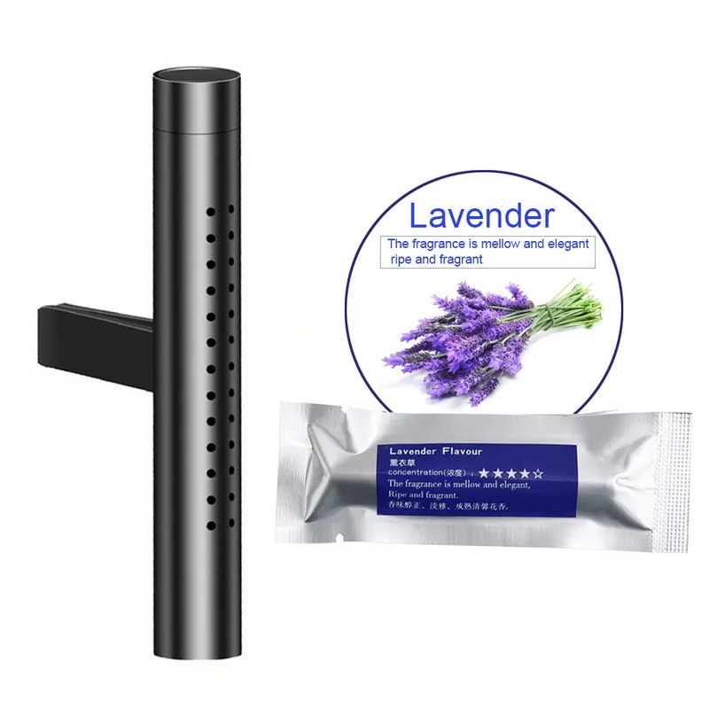 black lavender Автомобильный Выпускной парфюм, вентиляционный очиститель воздуха, автомобильный воздушный клипса кондиционирования, магнит, твердый парфюм, автомобильный вентиляционный зажим для освежителя - Название цвета: black lavender