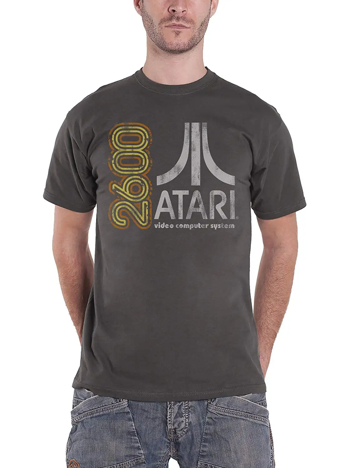 Atari T Shirt 2600 Retro Gaming Vintage FGHFG Mens Grey AliExpress
