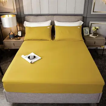 

25 1 pc 100% Pure Cotton Fitted Bed Sheet Single Twin Double Queen King Size Bed Sheet with Elastic Bottom Sheet Cotton