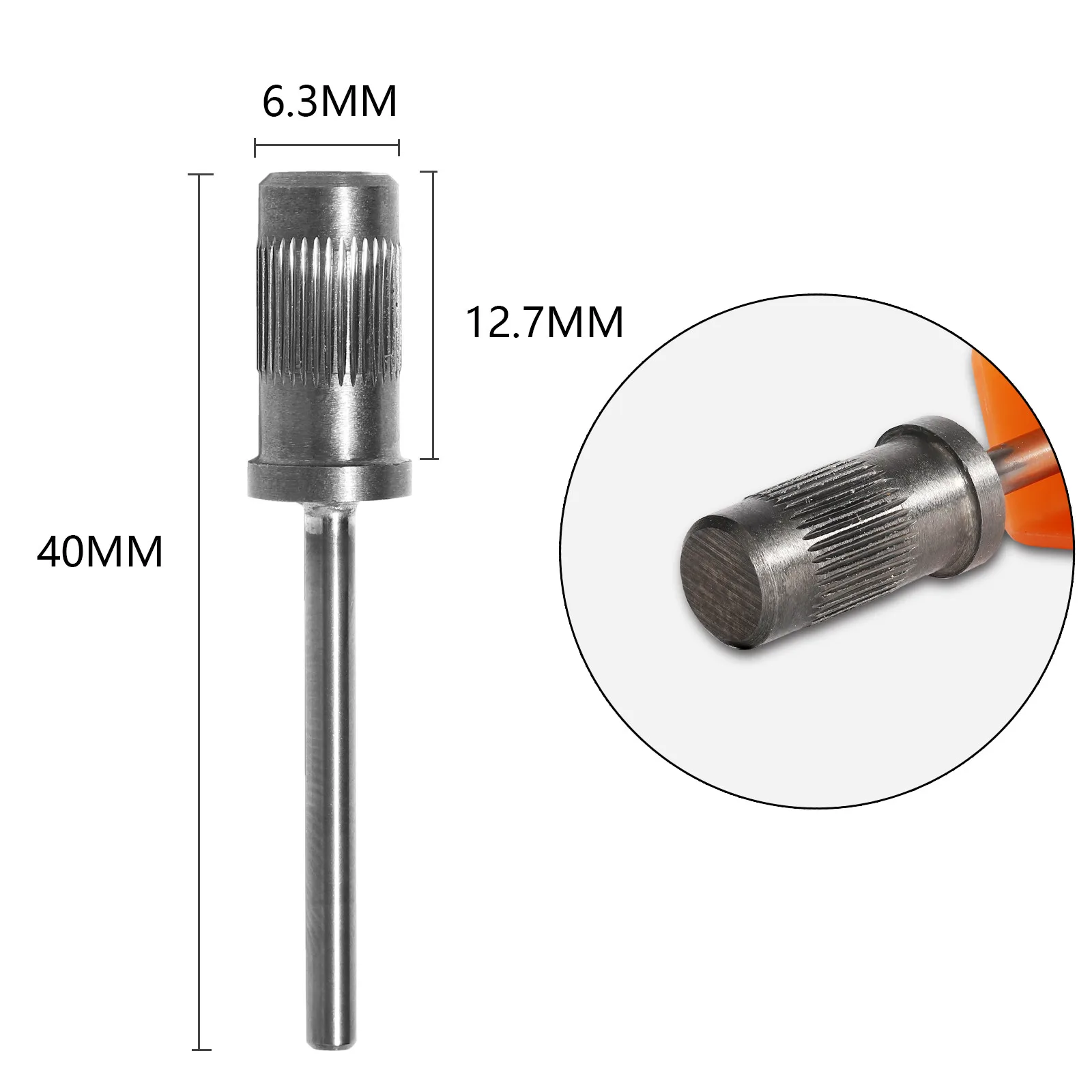 

3/32" 80/150/240# Tungsten Carbide Sanding Bands Mandrel Nail Drill Bit Electric Nail Drill Accessories Tools Shaft Holder