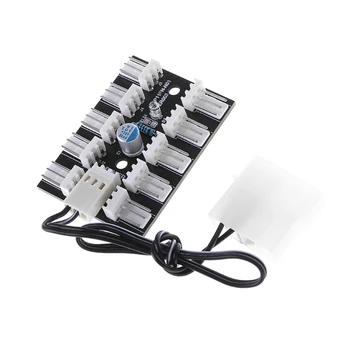 

10-Way 3-Pin PWM Fan Hub PC Host CPU Game Water Cooling Splitter Adapter Case R2JB