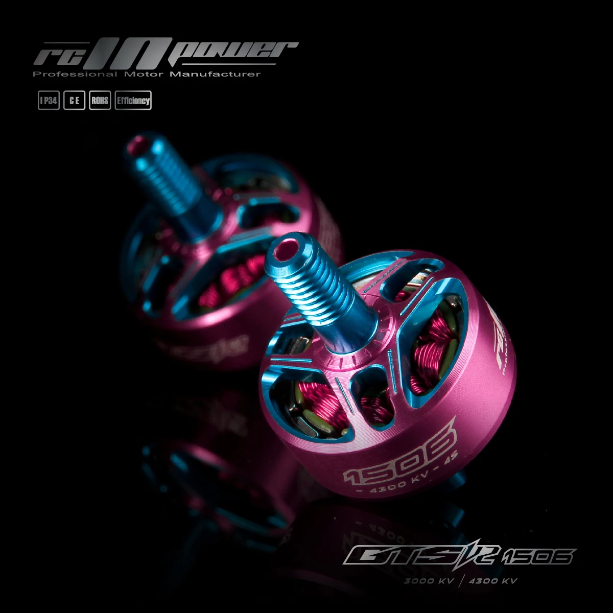RCINPOWER GTS V2 1506 4300KV 4S 3000KV 6S бесщеточный гоночный двигатель для RC FPV Racing Фристайл 3