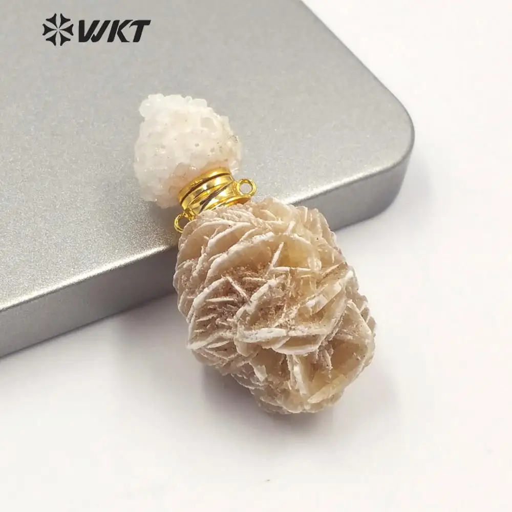 WT-P1498 WKT кулон из натурального камня пустынная роза подвеска в виде бутылочки парфюма Женская модная Маленькая подвеска в виде бутылочки парфюма ювелирное изделие