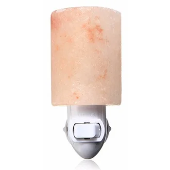 

Rotatable Mini Himalayan Salt Night Light Cylinder Shape Wall Lamp Bedside Bedroom Home Decor Lighting EU Plug