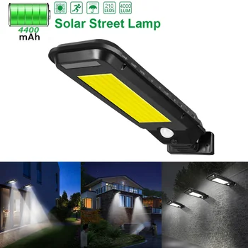 

210 LED Solar Light High Brightness COB Solar Street Lamp with Motion Sensor Spotlight IP65 Outdoor Garden Wall Lamp for Pathway