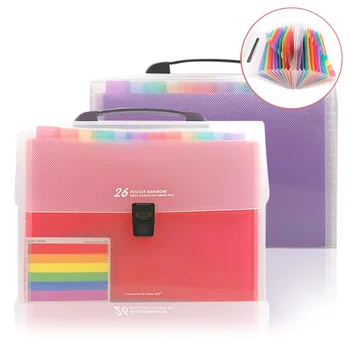 

A4 Portable File Storage Bag Expanding File Folder 26 Pockets Accordion Folder Organizer Documents Bag