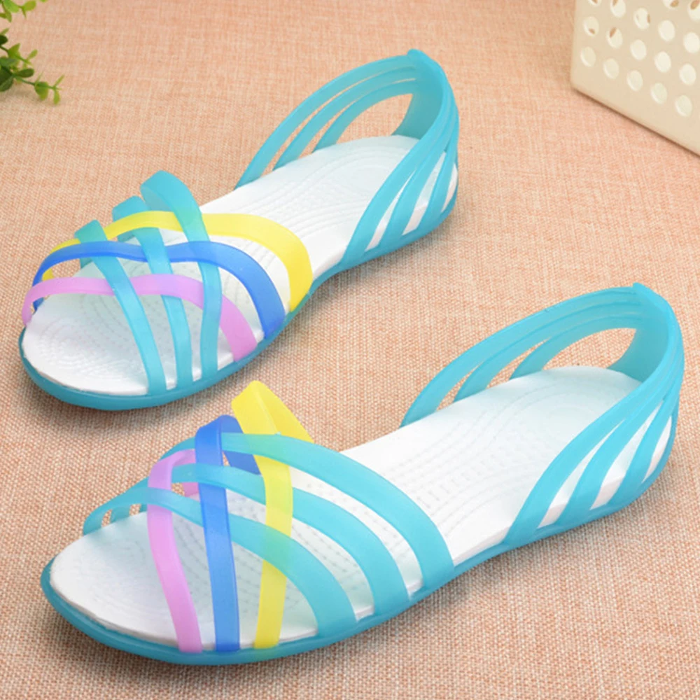 clear beach shoes