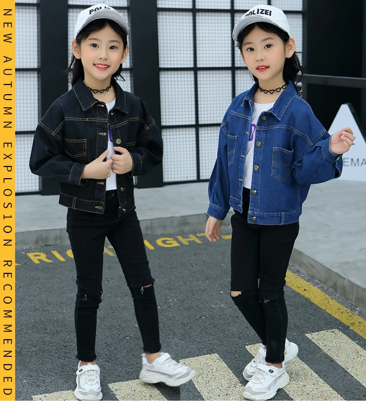 Black jean jacket for baby girl Clearance